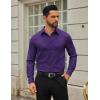 COOFANDY Mens Dress Shirts Long Sleeve Button Down Shirts Regular Fit Business Casual Shirts(Purple)