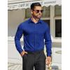 COOFANDY Mens Dress Shirts Long Sleeve Button Down Shirts Regular Fit Business Casual Shirts(Royal Blue)