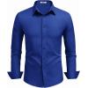 COOFANDY Mens Dress Shirts Long Sleeve Button Down Shirts Regular Fit Business Casual Shirts(Royal Blue)