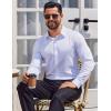 COOFANDY Mens Dress Shirts Long Sleeve Button Down Shirts Regular Fit Business Casual Shirts(White)