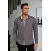 COOFANDY Mens Dress Shirts Long Sleeve Button Down Shirts Untucked Wrinkle-Free Business Casual Shirts(Dark Grey)