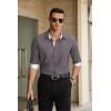 COOFANDY Mens Dress Shirts Long Sleeve Button Down Shirts Untucked Wrinkle-Free Business Casual Shirts(Dark Grey)