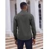 COOFANDY Men’s Dress Shirts Long Sleeve Casual Button Down Shirt Solid Regular Fit Formal Business Shirts(Army Green)
