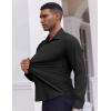 COOFANDY Men’s Dress Shirts Long Sleeve Casual Button Down Shirt Solid Regular Fit Formal Business Shirts(Black)