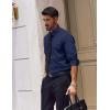 COOFANDY Men’s Dress Shirts Long Sleeve Casual Button Down Shirt Solid Regular Fit Formal Business Shirts(Navy Blue)
