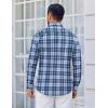 COOFANDY Mens Dress Shirts Long Sleeve Plaid Cotton Button Down Shirts Wrinkle Free Business Casual Shirt(Blue Green Plaid)