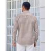 COOFANDY Mens Dress Shirts Long Sleeve Plaid Cotton Button Down Shirts Wrinkle Free Business Casual Shirt(Khaki Plaid)