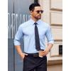 COOFANDY Mens Dress Shirts Wrinkle Free Long Sleeve Button Down Shirt Formal Business Shirts(Blue)