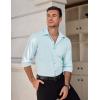 COOFANDY Mens Dress Shirts Wrinkle Free Long Sleeve Button Down Shirt Formal Business Shirts(Light Blue)