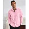 COOFANDY Mens Dress Shirts Wrinkle Free Long Sleeve Button Down Shirt Formal Business Shirts(Pink)
