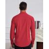 COOFANDY Mens Dress Shirts Wrinkle Free Long Sleeve Button Down Shirt Formal Business Shirts(Red)