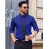 COOFANDY Mens Dress Shirts Wrinkle Free Long Sleeve Button Down Shirt Formal Business Shirts(Royal Blue)
