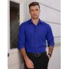 COOFANDY Mens Dress Shirts Wrinkle Free Long Sleeve Button Down Shirt Formal Business Shirts(Royal Blue)