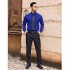 COOFANDY Mens Dress Shirts Wrinkle Free Long Sleeve Button Down Shirt Formal Business Shirts(Royal Blue)