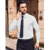 COOFANDY Mens Dress Shirts Wrinkle Free Long Sleeve Button Down Shirt Formal Business Shirts(White)