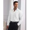 COOFANDY Mens Dress Shirts Wrinkle Free Long Sleeve Button Down Shirt Formal Business Shirts(White)