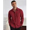 COOFANDY Mens Dress Shirts Wrinkle Free Long Sleeve Button Down Shirt Formal Business Shirts(Wine Red)
