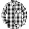 COOFANDY Men’s Flannel Plaid Shirts Long Sleeve Button Down Shirts Casual Fall Shirt Jacket(Black)