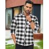 COOFANDY Men’s Flannel Plaid Shirts Long Sleeve Button Down Shirts Casual Fall Shirt Jacket(Black&white)