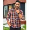 COOFANDY Men’s Flannel Plaid Shirts Long Sleeve Button Down Shirts Casual Fall Shirt Jacket(Brown)