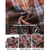 COOFANDY Men’s Flannel Plaid Shirts Long Sleeve Button Down Shirts Casual Fall Shirt Jacket(Brown)