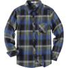 COOFANDY Men’s Flannel Plaid Shirts Long Sleeve Button Down Shirts Casual Fall Shirt Jacket(Dark Blue)