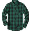 COOFANDY Men’s Flannel Plaid Shirts Long Sleeve Button Down Shirts Casual Fall Shirt Jacket(Green)