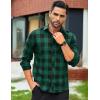 COOFANDY Men’s Flannel Plaid Shirts Long Sleeve Button Down Shirts Casual Fall Shirt Jacket(Green)