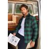COOFANDY Men’s Flannel Plaid Shirts Long Sleeve Button Down Shirts Casual Fall Shirt Jacket(Green)