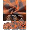 COOFANDY Men’s Flannel Plaid Shirts Long Sleeve Button Down Shirts Casual Fall Shirt Jacket(Orange)
