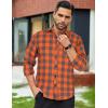 COOFANDY Men’s Flannel Plaid Shirts Long Sleeve Button Down Shirts Casual Fall Shirt Jacket(Orange)