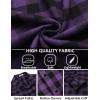 COOFANDY Men’s Flannel Plaid Shirts Long Sleeve Button Down Shirts Casual Fall Shirt Jacket(Purple)