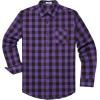 COOFANDY Men’s Flannel Plaid Shirts Long Sleeve Button Down Shirts Casual Fall Shirt Jacket(Purple)