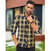 COOFANDY Men’s Flannel Plaid Shirts Long Sleeve Button Down Shirts Casual Fall Shirt Jacket(Yellow)