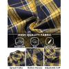 COOFANDY Men’s Flannel Plaid Shirts Long Sleeve Button Down Shirts Casual Fall Shirt Jacket(Yellow)