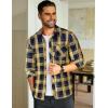 COOFANDY Men’s Flannel Plaid Shirts Long Sleeve Button Down Shirts Casual Fall Shirt Jacket(Yellow)