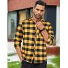 COOFANDY Men’s Flannel Plaid Shirts Long Sleeve Button Down Shirts Casual Fall Shirt Jacket(Yellow&black)