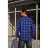 COOFANDY Mens Flannel Plaid Shirts Long Sleeve Casual Button Down Cotton Shirt with Pocket(Blue Black Plaid)