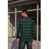 COOFANDY Mens Flannel Plaid Shirts Long Sleeve Casual Button Down Cotton Shirt with Pocket(Green Black Plaid)
