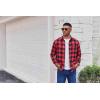 COOFANDY Mens Flannel Plaid Shirts Long Sleeve Casual Button Down Cotton Shirt with Pocket(Red Black Plaid)