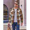 COOFANDY Men’s Flannel Shirt Jackets Quilted Lined Plaid Jacket Long Sleeve Button Down Thick Winter Outwear Shackets(Brown)
