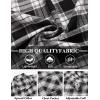 COOFANDY Men’s Flannel Shirts Long Sleeve Button Down Plaid Shirt Lightweight Shirt Jacket(Black & White)