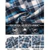 COOFANDY Men’s Flannel Shirts Long Sleeve Button Down Plaid Shirt Lightweight Shirt Jacket(Blue & Navy Blue)