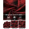 COOFANDY Men’s Flannel Shirts Long Sleeve Button Down Plaid Shirt Lightweight Shirt Jacket(Red & Black)