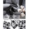 COOFANDY Mens Flannel Shirts Long Sleeve Casual Plaid Button Down Shirt Cotton Shirt Cowboy Work Shirts with Pockets(Black)