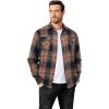 COOFANDY Mens Flannel Shirts Long Sleeve Casual Plaid Button Down Shirt Cotton Shirt Cowboy Work Shirts with Pockets(Black-orange)