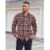COOFANDY Mens Flannel Shirts Long Sleeve Casual Plaid Button Down Shirt Cotton Shirt Cowboy Work Shirts with Pockets(Classic British)