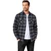 COOFANDY Mens Flannel Shirts Long Sleeve Casual Plaid Button Down Shirt Cotton Shirt Cowboy Work Shirts with Pockets(Grey-blue)