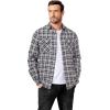 COOFANDY Mens Flannel Shirts Long Sleeve Casual Plaid Button Down Shirt Cotton Shirt Cowboy Work Shirts with Pockets(Navy Blue)