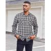 COOFANDY Mens Flannel Shirts Long Sleeve Casual Plaid Button Down Shirt Cotton Shirt Cowboy Work Shirts with Pockets(Navy Blue)